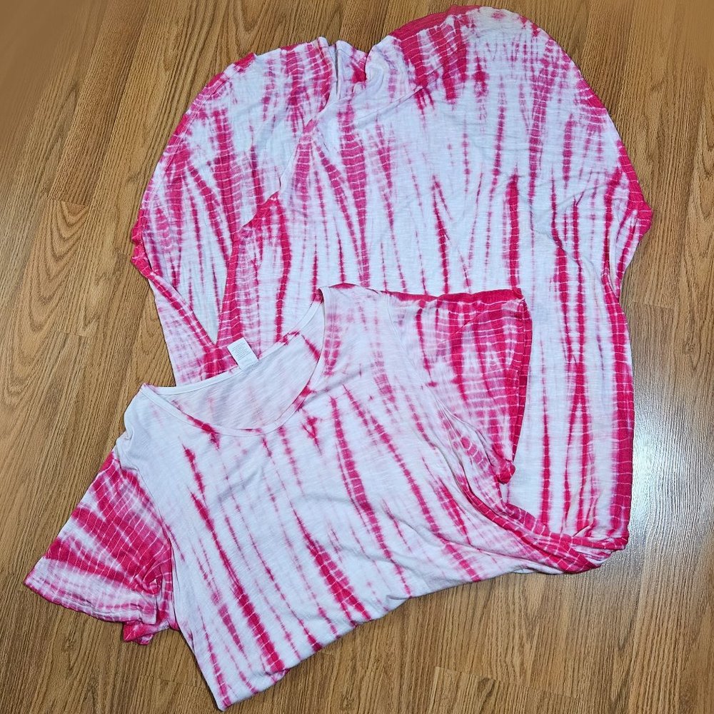 Livi Active Lane Bryant Women's Size 14/16 PinkTye Dye Maxi Dress EUC